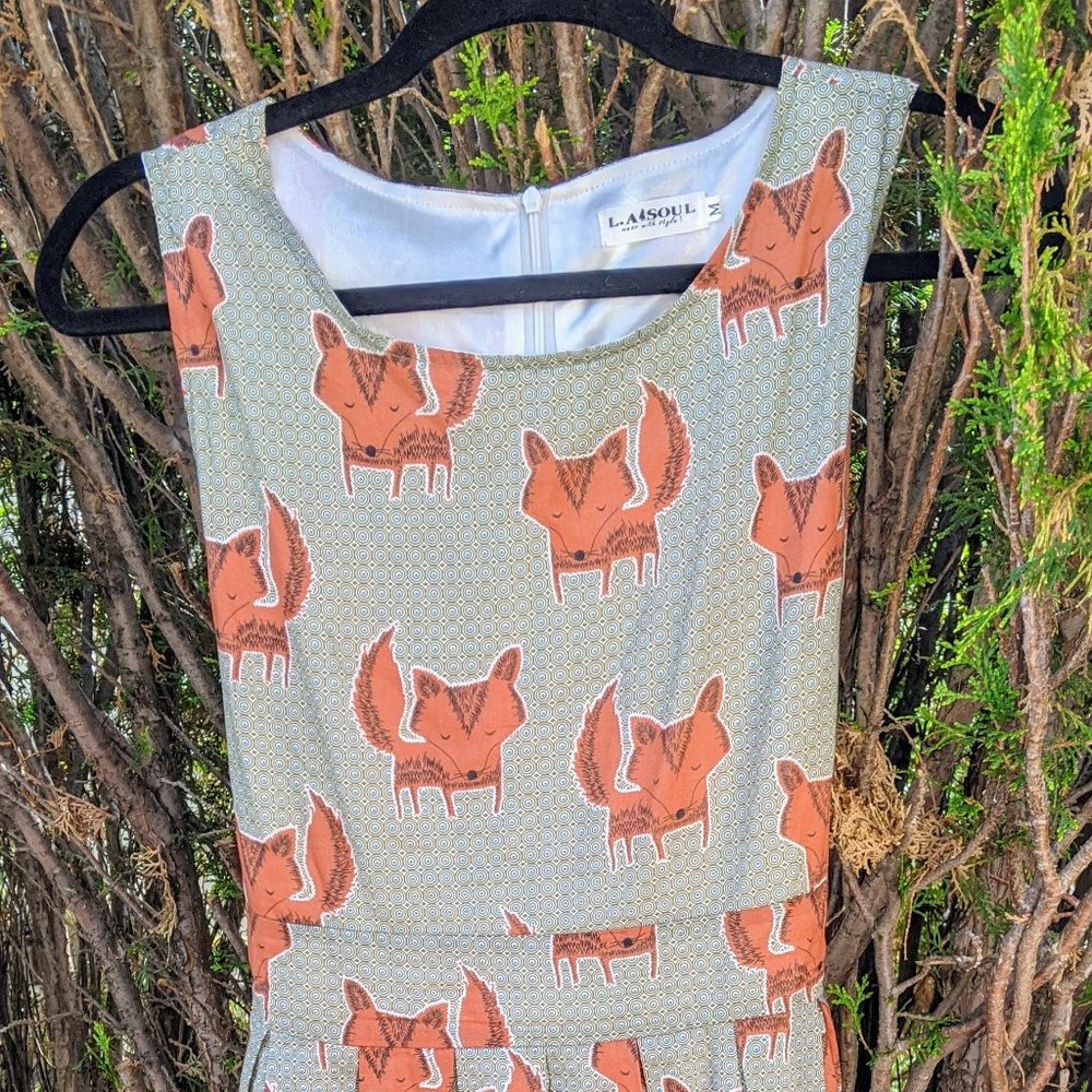 L.A. SOUL Fox Foxy Sleeveless Dress - so cute! - Picture 3 of 5